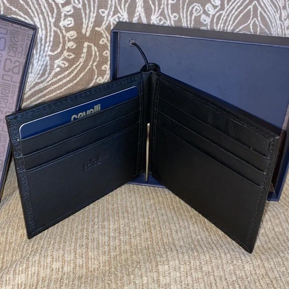 ♣️NWT Roberto Cavalli Genuine Leather Wallet